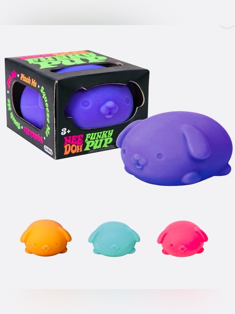 Authentic NEEDOH  “Funky Pup” Orange 🧡Soft Squishy Sensory Toy VIRAL New - Picture 2 of 11